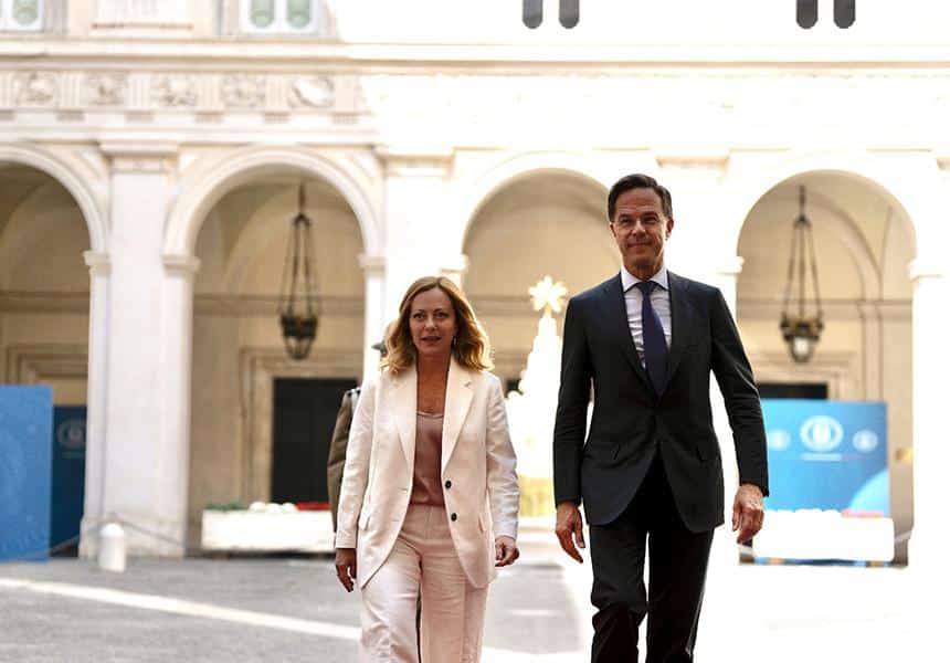 Italia e NATO, Meloni incontra Rutte: spese militari al centro del bilaterale