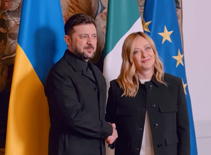 Zelensky a Roma dalla Meloni, che conferma pieno sostegno all’Ucraina